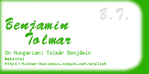 benjamin tolmar business card