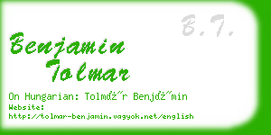 benjamin tolmar business card